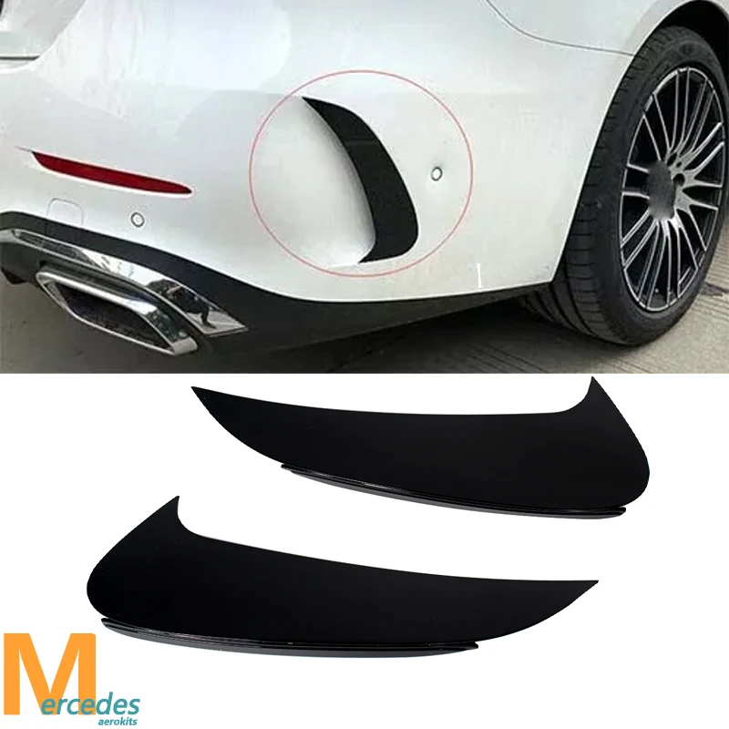 

Magickit for Mercedes Benz C Class W206 C200 C220 C300 21-23 Rear Bumper Canards Lip Splitter Fins Spoiler Air Outlet Cover Trim