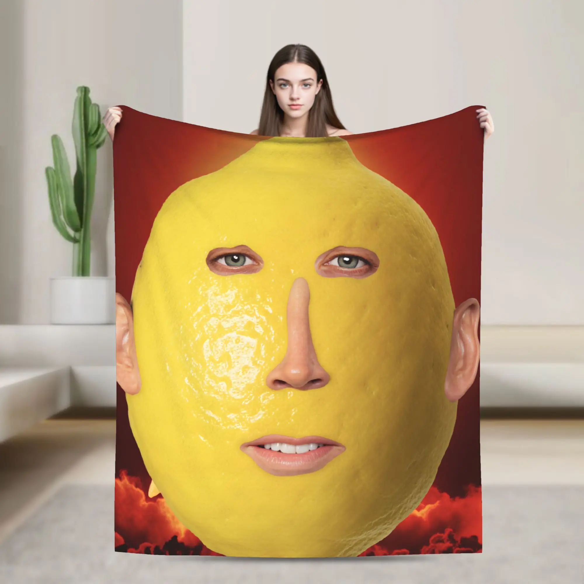 Warm Soft BlanketsStudents Picnic Nicolas Cage Headshot Throw Blanket  Flannel Bedspread For Couch Bed Funny Sofa Bed Cover