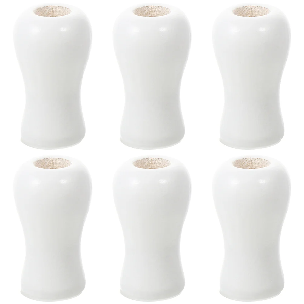 6Pcs Wood Cord Tassel Window Blind Shades Wood Cord Knobs Drops Pull Ends