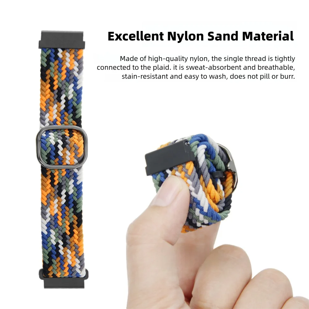 Correa de reloj elástica tejida de nailon para Redmi Watch 3, hebilla de Metal de liberación rápida, correa de reloj inteligente ajustable transpirable para hombres y mujeres