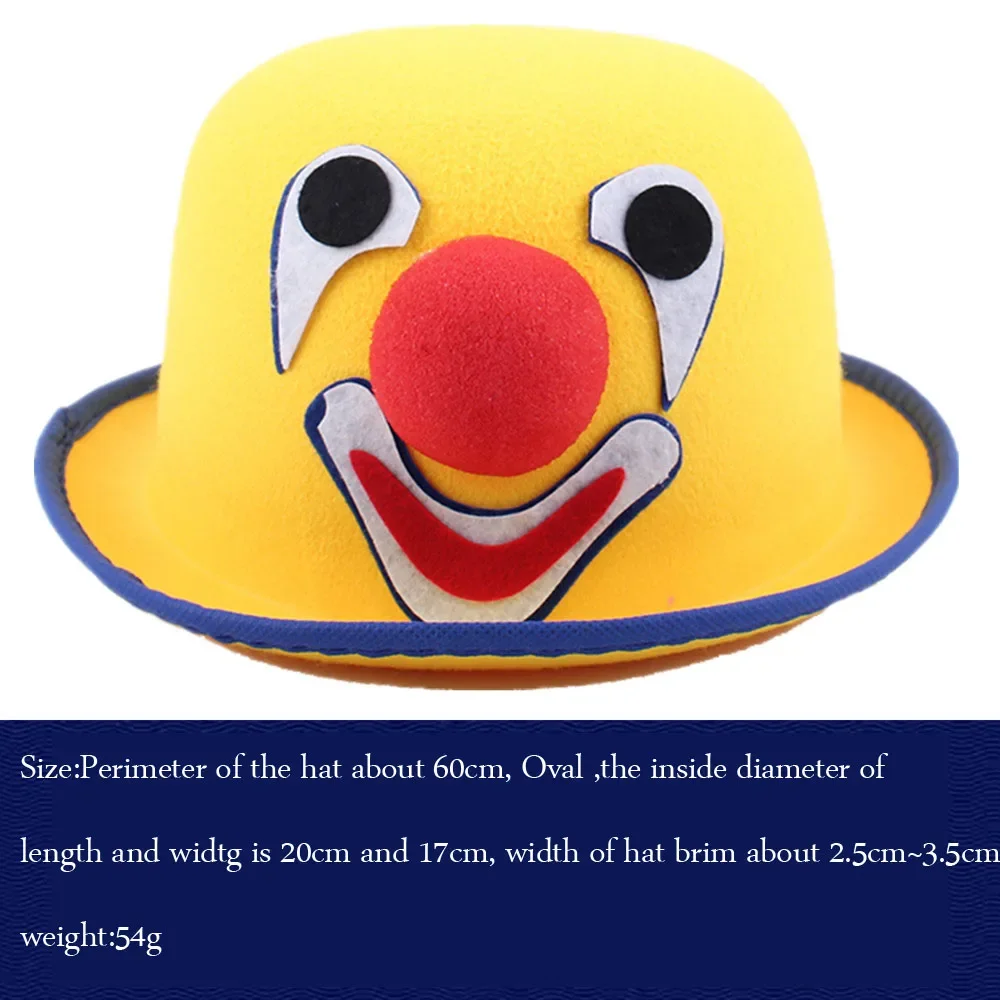 Clown Dress Up Props  Hat Tie Headwear Nose Mask Shoes Kids Adults Masquerade Christmas Halloween Costume Cosplay