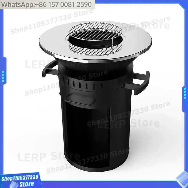YX-E1-20 European Style Outdoor Wood-Burning Multi-Functional Fireplace Grill Heater for Garden Courtyard Grill Dimensions