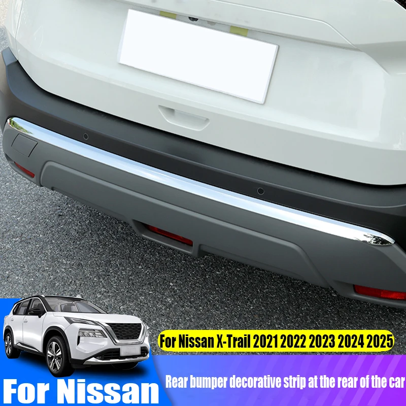 

Для Nissan X-Trail/Rogue 2021 2022 2023 2024 2025 декоративная полоса заднего бампера, товары для наружного украшения автомобиля, материал ABS