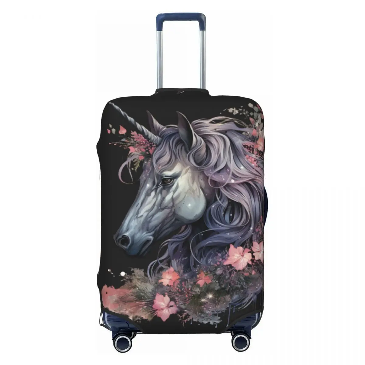 Cartoon Cute Unicorn Suitcase Cover Horse Garden Flower Holiday Business Fun Luggage Supplies Protection