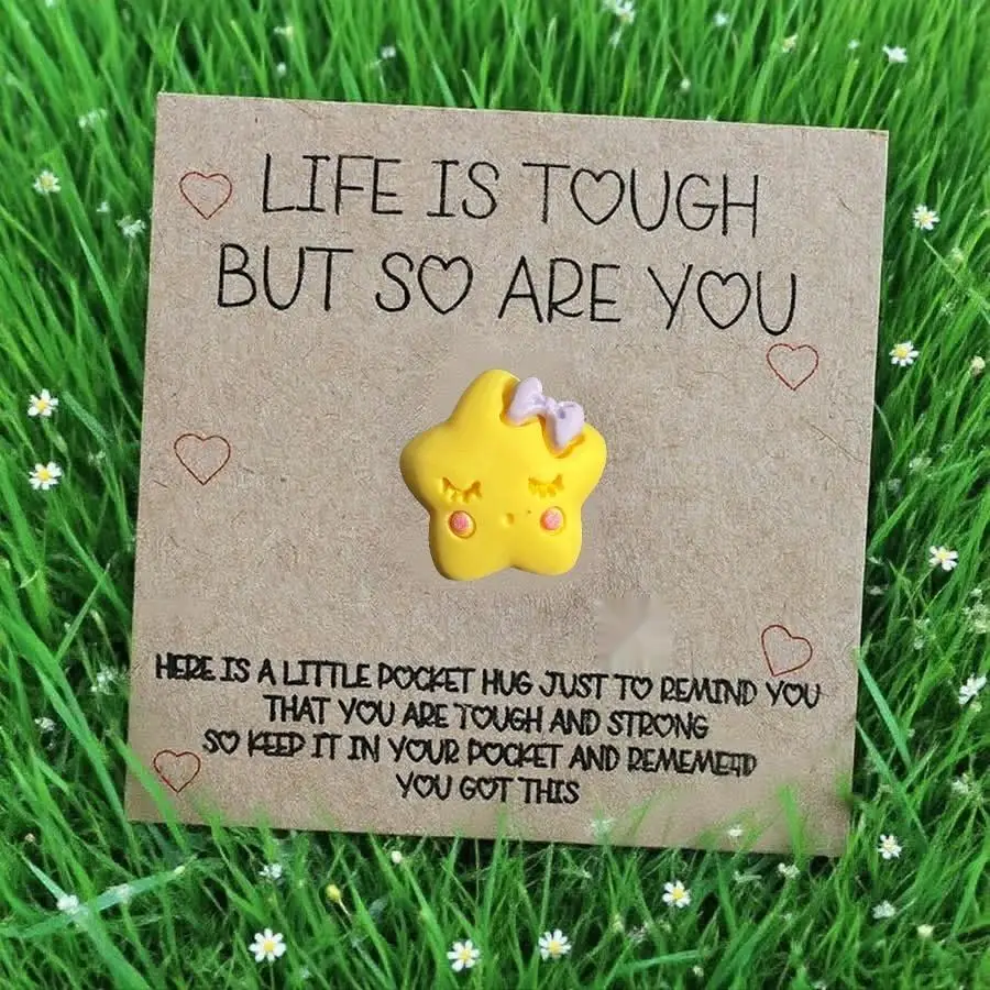 1-100pcs  Cute Mini Colorful Resin  Inspirational Animal Themed Appreciation Gifts Assorted Resin Figurines with Note Cards Funn