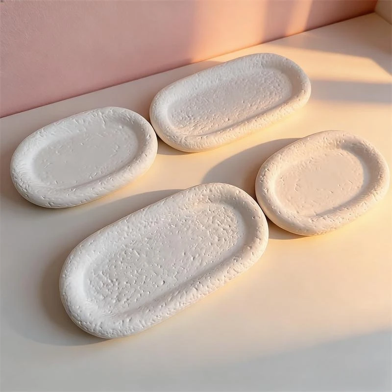 

Силиконовая форма для овального подноса с текстурой камня, для цемента и гипса, для DIY-подносов-витрин, для гипсовых и эпоксидных изделий, для домашнего декора