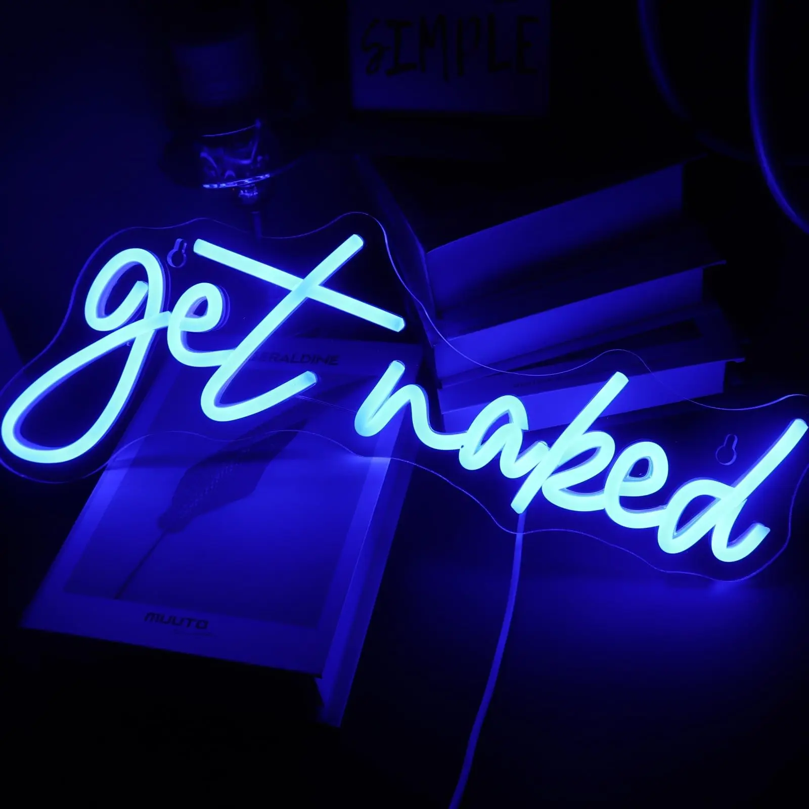 Get Naked Neon Sign USB Powered Neon Lights for Room Home Bar Art Wall Decor Party Window Living Room Decor Christmas Gift