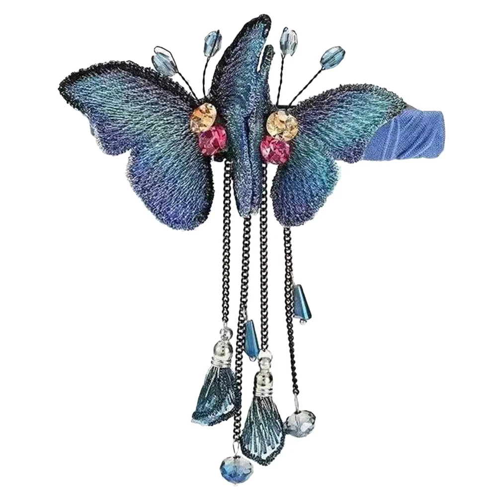 

Tassel Butterfly Hair Clip Rhinestone Decorated Girls Women Hairpins Accessories Thin Thick Hair Party Wedding Prom