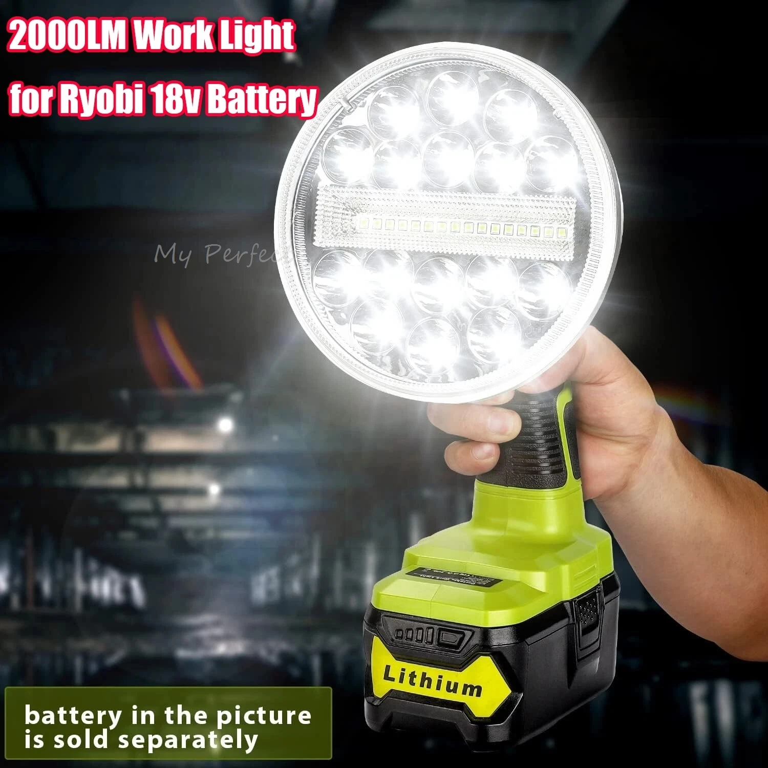 

30W 2000LM прожектор SpotLight для Ryobi 18V ONE + Li-ion NiCd NiMh батарея беспроводный светодиодный рабочий свет мастерская свет наружный портативный фонарь 3 режима освещения 90 ° вращающаяся головка лампы для ремонта автомобилей кемпинг экстренное осв
