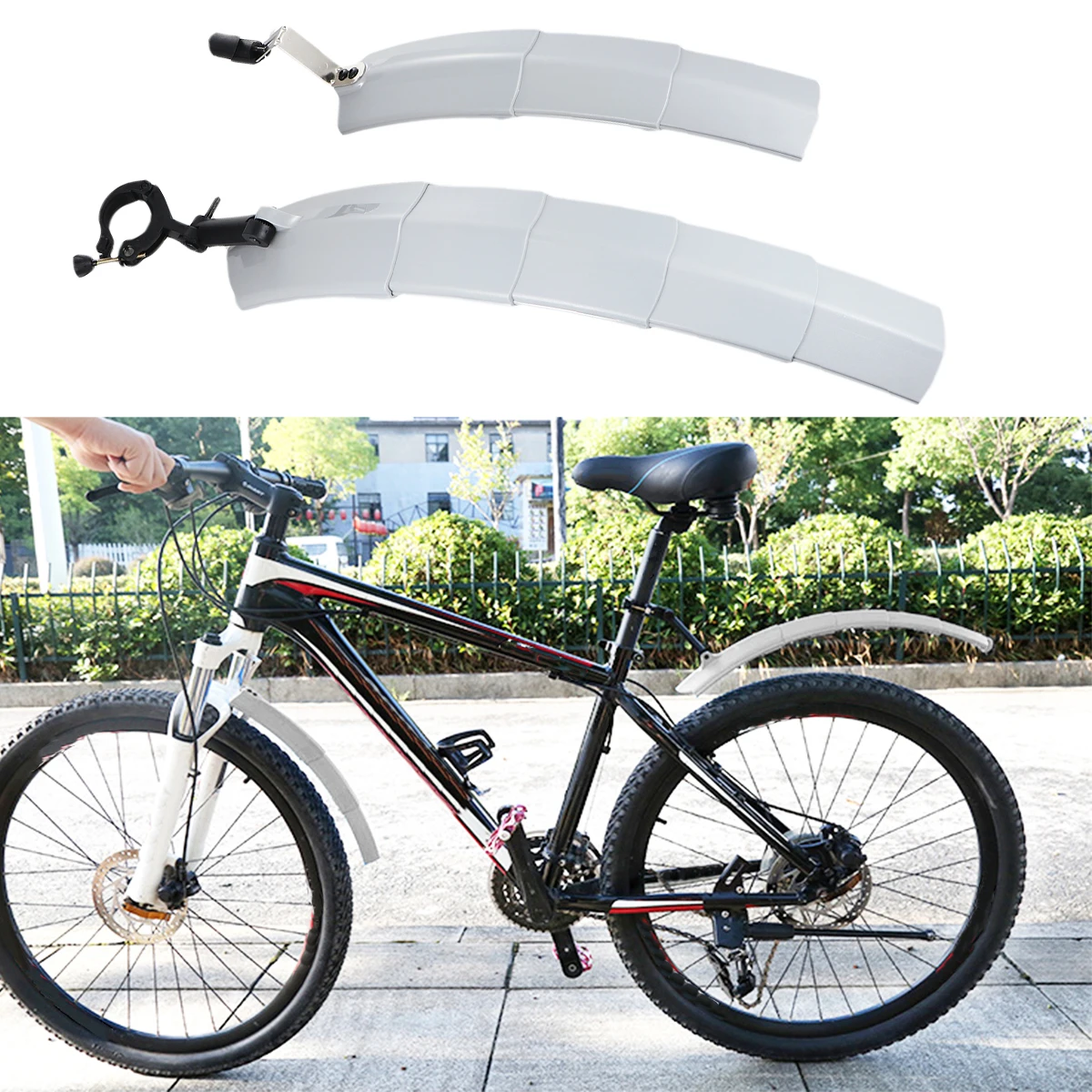 

Adjustable Mud for Bicycle Road Bike Set Premium Plastic High Strength Impact Resistance Easy Install Durable Front Fork
