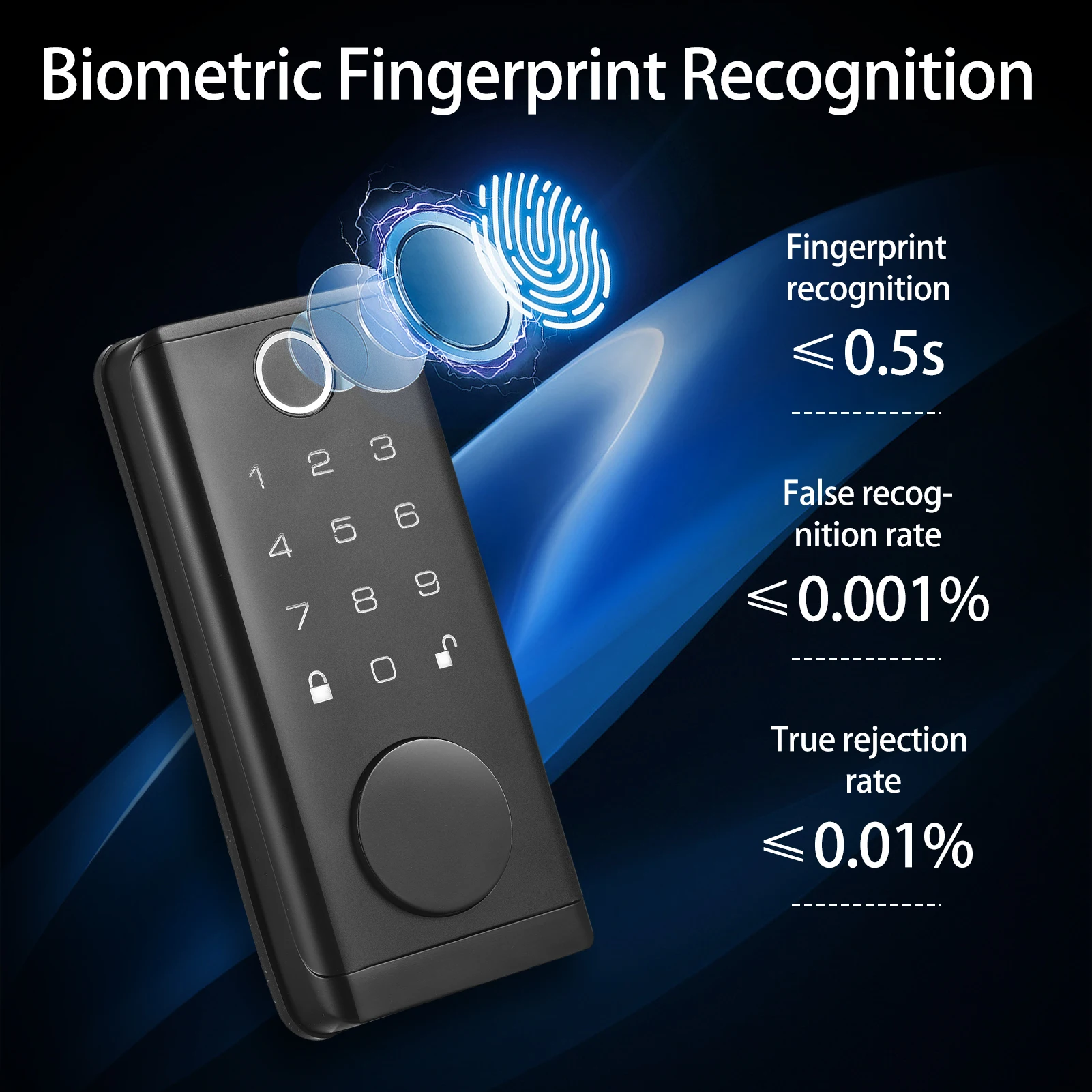 Bt Smart Vingerafdruk Deurslot Elektronisch Keyless Instap Deurslot Met Handvat Set Met Codetoetsen App Controle