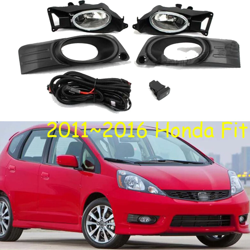 

car bumper headlight for Honda Fit fog light 2011~2016y halogen bulb 4300K Wire of hanress Headlamp for Fit jazz fog lamp