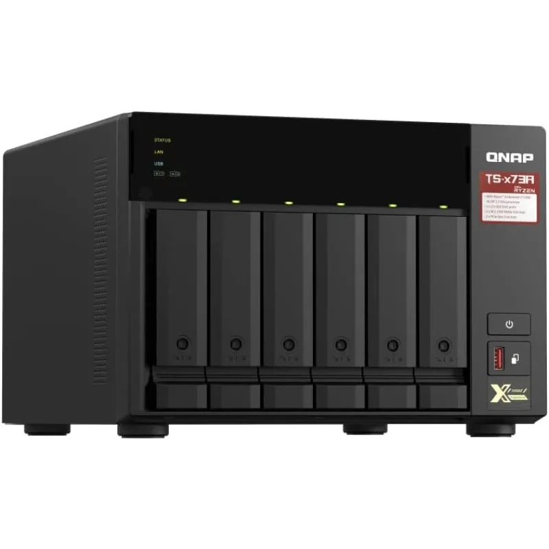 TS-673A-8G 6-bay krachtige NAS met 2 x 2,5 GbE-poorten en twee PCIe Gen3-slots