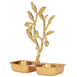 Gold Serving Tray Nordic Style Stainless Steel Snack Trays Candies Plate For Desks Parties Wedding Decoration