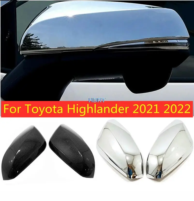 

Rearview Mirror Cover Decoration Cover Mirror Exterior Trim Strip For Toyota Highlander 2021 2022 Carbon fibre Car Accessories