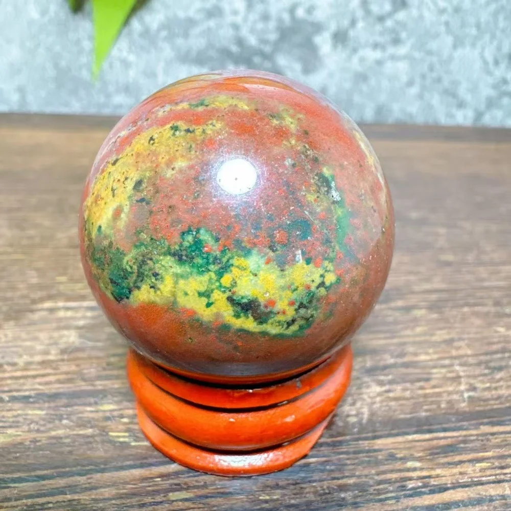 Natural Small Crystals Ocean Jasper Sphere Rainbow Stone Reiki Home Decorations Colorful Mineral Energy Gift