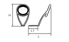 FUJI-KL Titanium Torzite Guide, TKLTG GUIDE