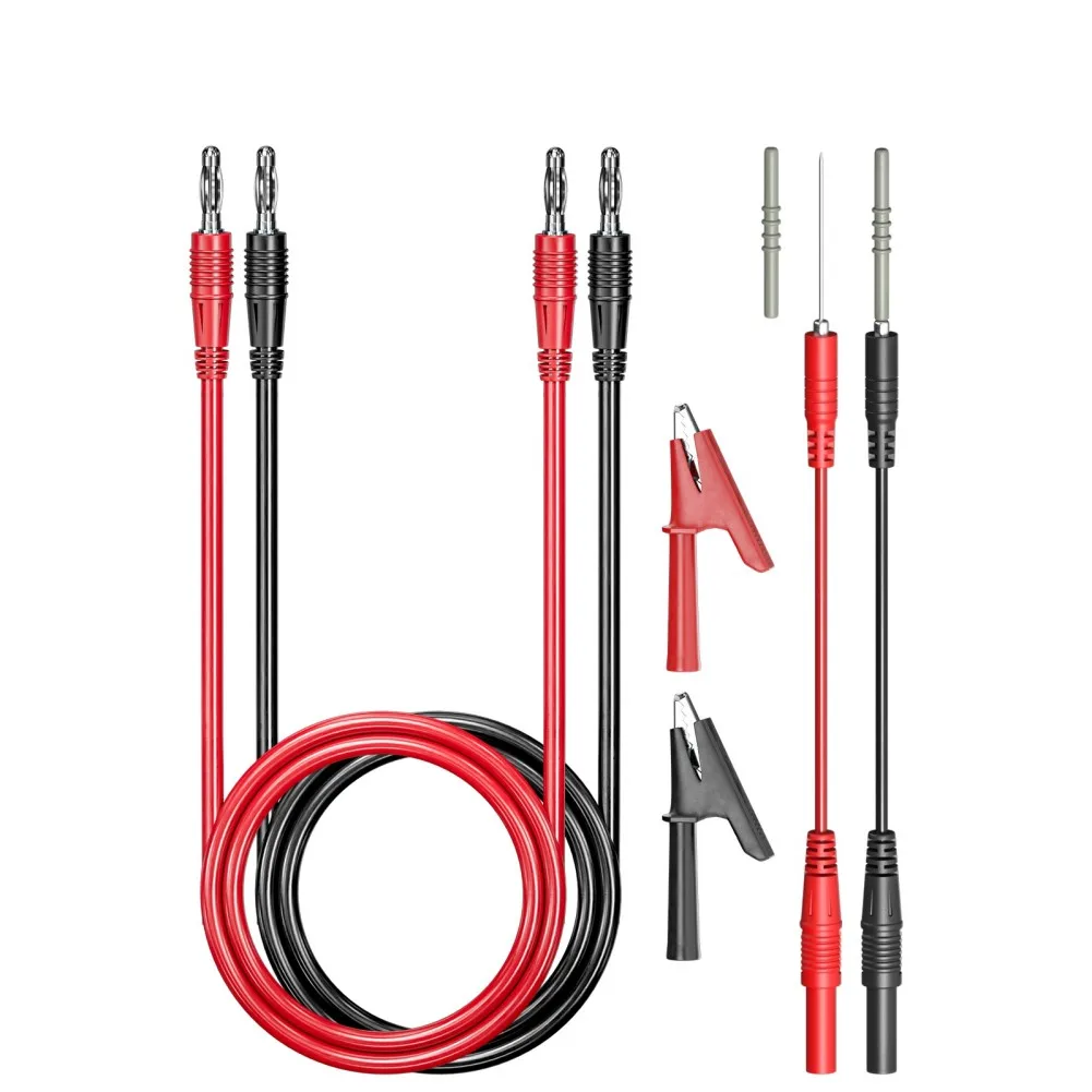 CKT017 4 Mm Banana Insert Test Wire Set Piercing Probes Crocodile Clips For Electrical Testing Multimeter Test Cable Line