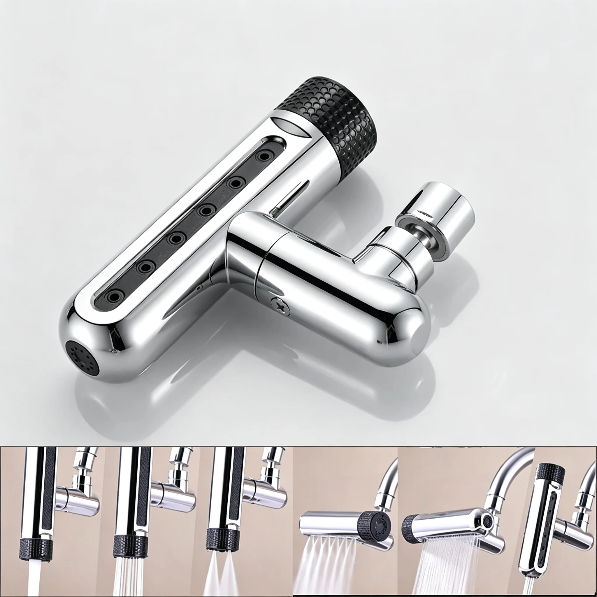 

1 pc 720 ° rotating kitchen faucet extender, faucet extension nozzle, basin water-saving pressurized anti splash nozzle