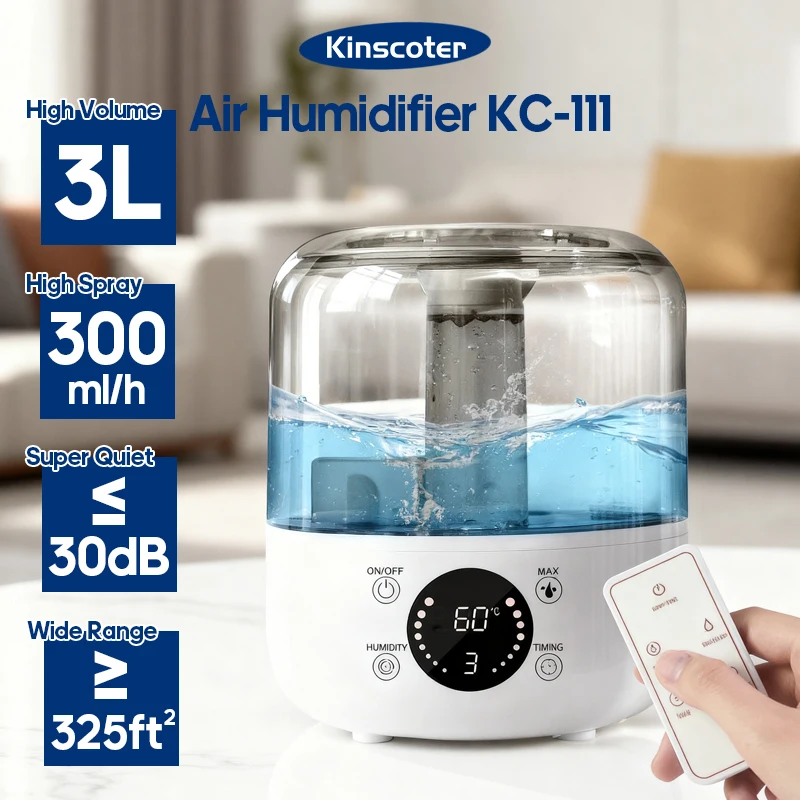 KINSCOTER 3L مرطب الهواء المهنية سعة كبيرة المنزل المرطب مصنع ضباب ناشر رائحة مع مؤقت التحكم عن بعد #1