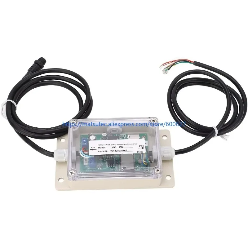 NMEA 0183 to 2000 Converter, Bi Direction Converter Module NMEA2000 and NMEA0183 IPX67 Waterproof DC 9‑30V ONWA KC‑2W
