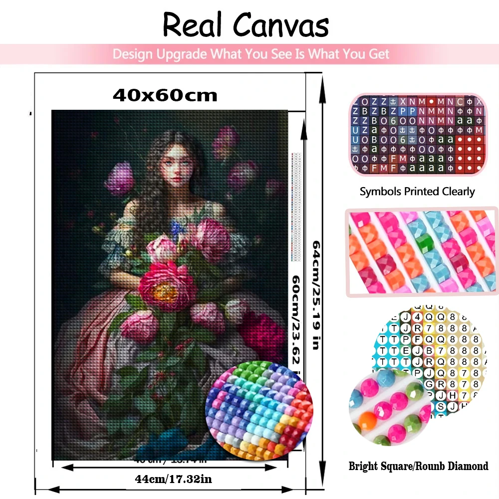 Full Drills 5D Diy Diamond Painting Peony Sunflower Flowers Woamn Diamond Moisac Elegant Bride Emboridery Jewelry Cross Stitch