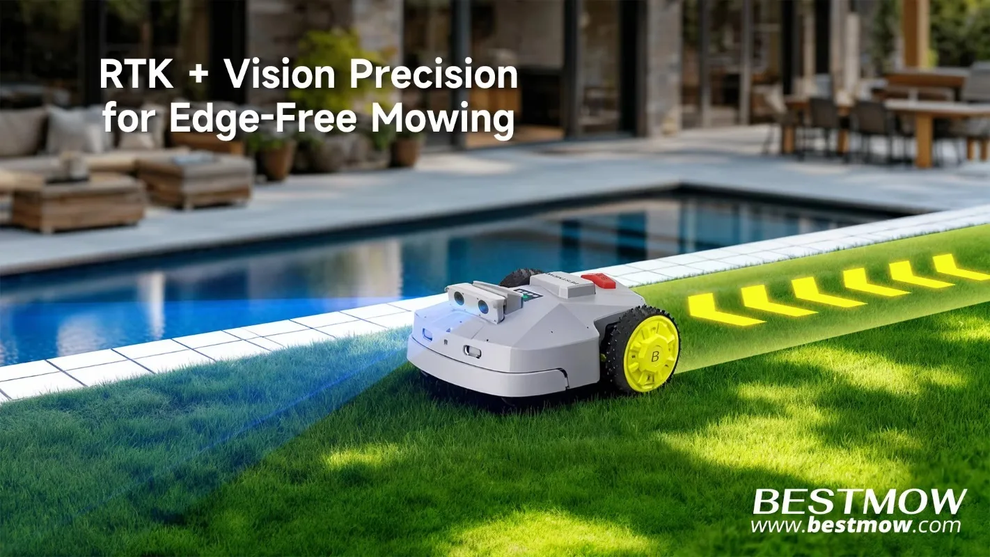RTK Visual Precision Lawn Mower Boundaryless Cutting Wireless Operation High Efficiency for Large Garden Professional Use