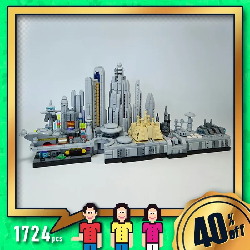 star movie scenes building kit key location Galaxy Capital Architecture Skyline Republic building bricks star movie moc