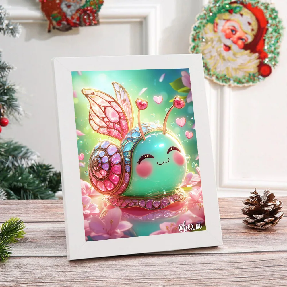 Cartoon Magical Forest Cute Snail 5D Full Circle Diamond Painting DIY Diamond Mosaic Embroidery Cross Embroidery Birthday Gifts