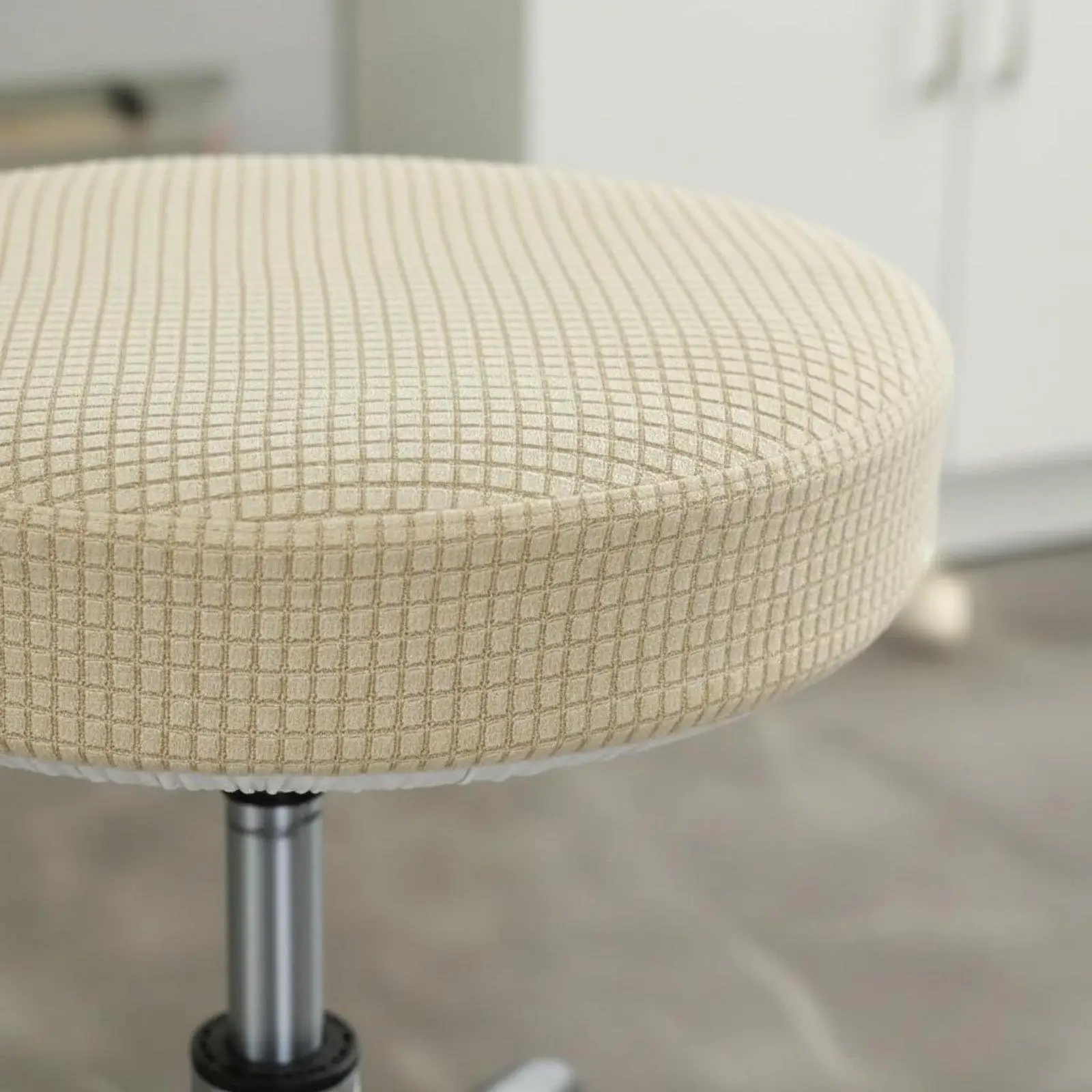 Stretch Round Stool Cover for Chair Soft Polyester Thickened Seat Protector Universal Fit 28-42cm Furniture Slipcovers for Bar