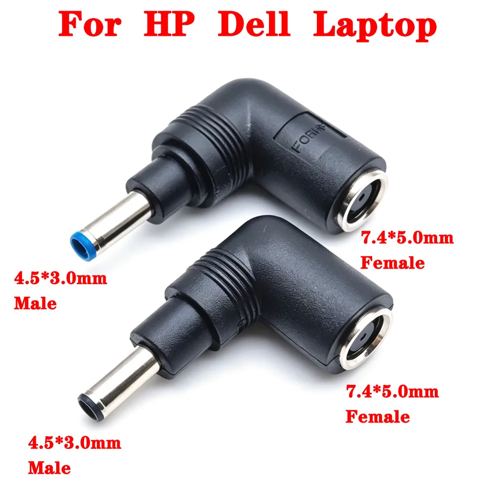 1/3Pcs DC Power Adapter Plug For HP Dell DC Jack 7.4*5.0mm Female to 4.5*3.0mm Male With Pin Converter for Laptop Notebook