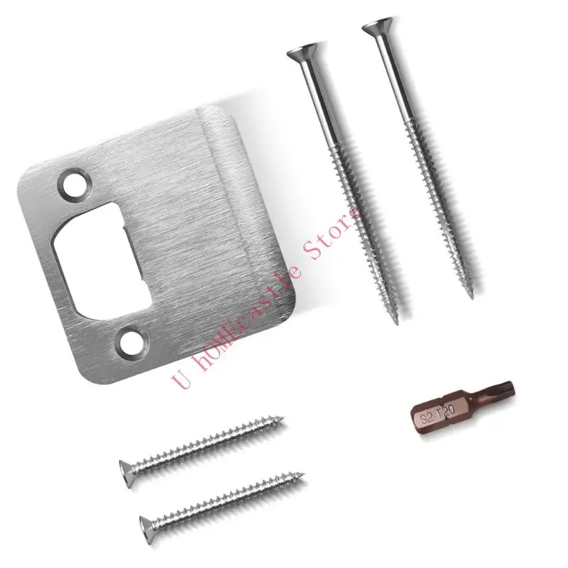 63HF Door Lock Latches Guide Plate With Screws Latches Security Reinforcement Repair Plate