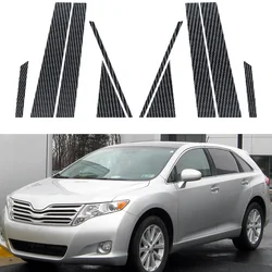 10Pcs Car Door Window Pillar Posts Trims Decorative Stickers Exterior Parts For Toyota Venza 2009 2010 2011 2012 2013 2014 2015