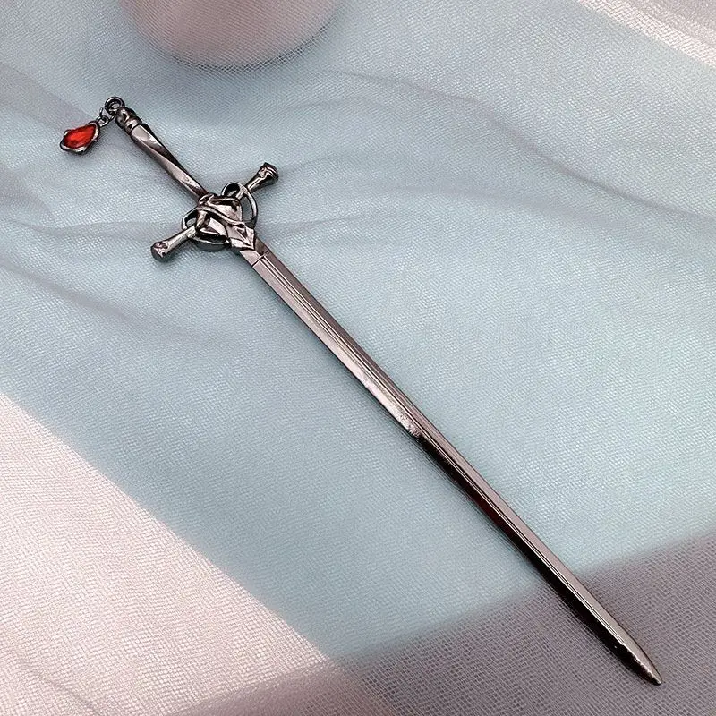 New Antique Metal Sword Hairpin Women's Fashion Chinese Simple and Creative Pan Hairpin Jewelry Temperament Headwear Accessories