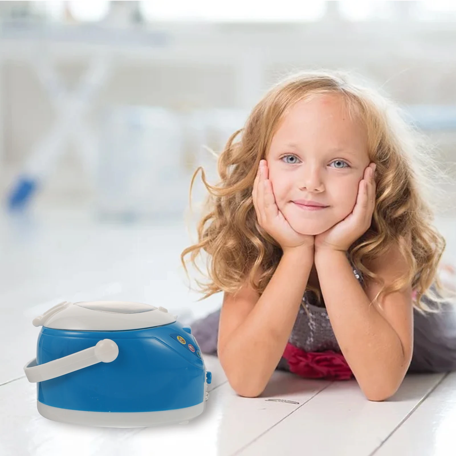 มินิจําลองหม้อหุงข้าวของเล่นพลาสติกเล่นบ้านเด็ก Early Education บทบาทเล่นของเล่นเด็กจําลองห้องครัว