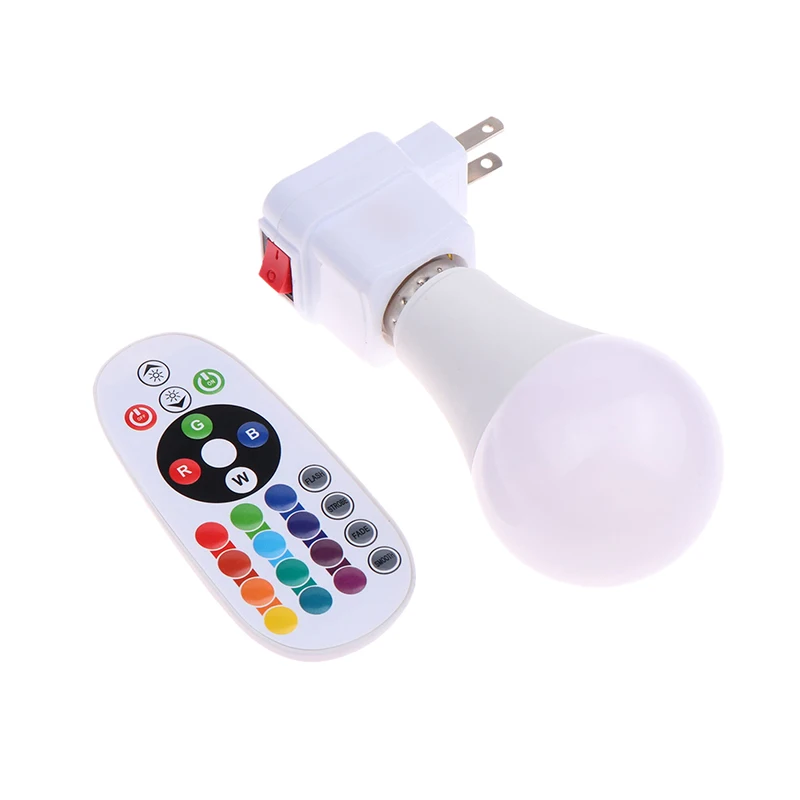 LED Colored Bulbs Colorful Remote Control Bulb RGB Color Changing Globe E27 Screw Mouth Indoor Lighting Dimming Small Night Lamp