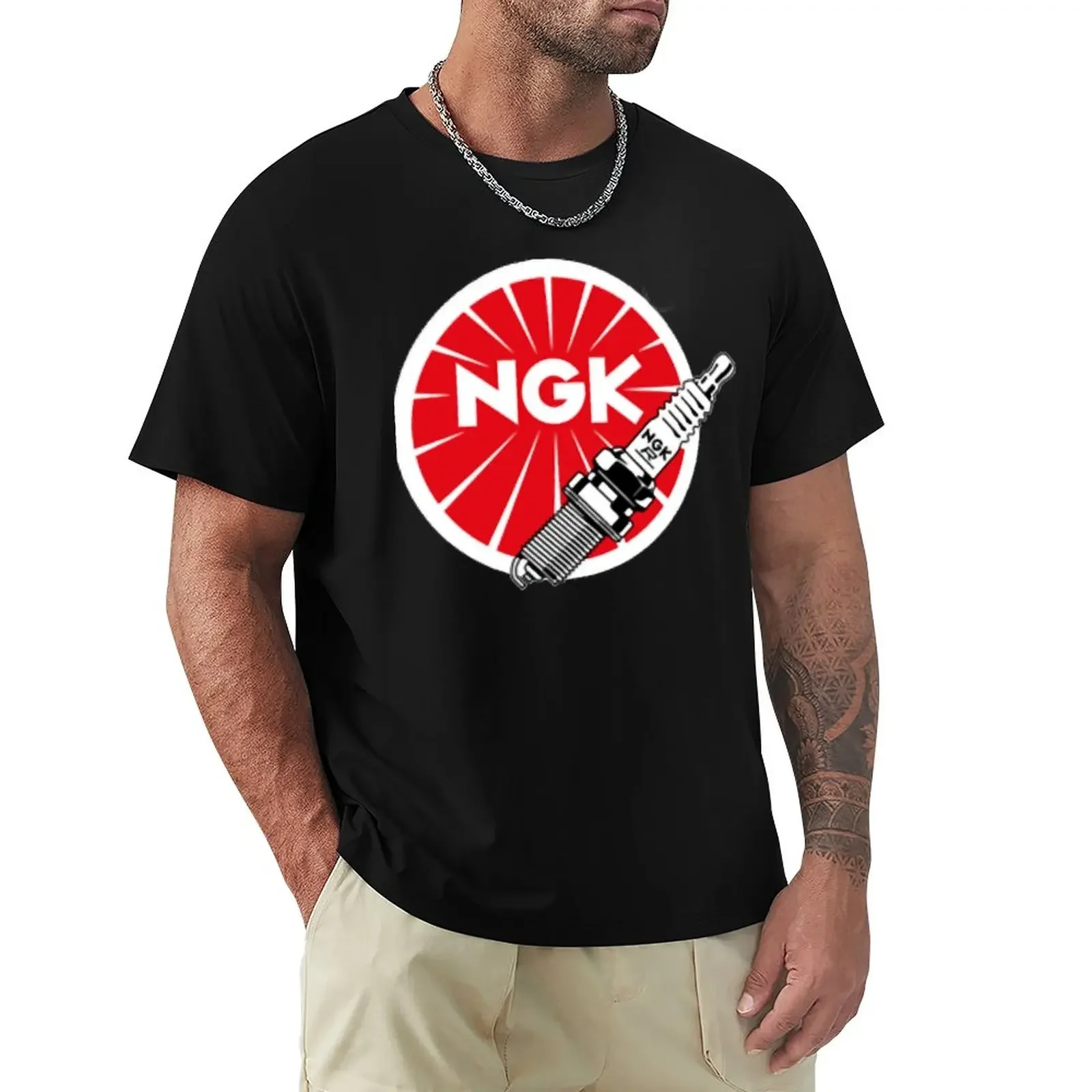 JDM Spark Plugs, NGK Racing T-Shirt.png T-Shirt summer top animal prinfor boys mens graphic t-shirts pack