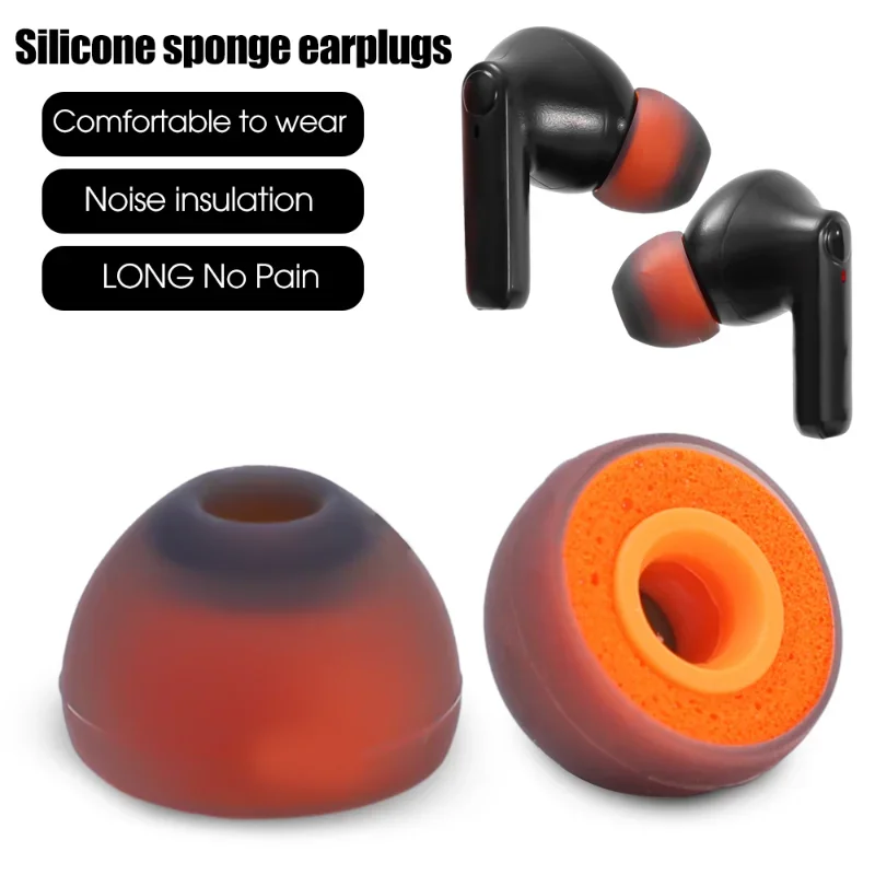 Universal Silicone Sponge Ear Tips for Sony WF-1000XM4 WF-1000XM3 Replacement Noise Reduction Earplugs Case Earbud Tips Pads Cap