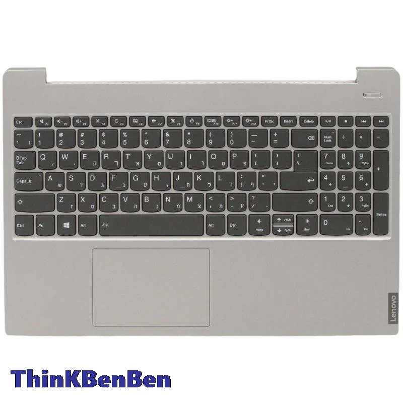 HB Hebrew IL Israel Grey Keyboard Upper Case Palmrest Shell Cover For Lenovo Ideapad S340 15 15IWL 15IML 15API 15IIL 5CB0S18761