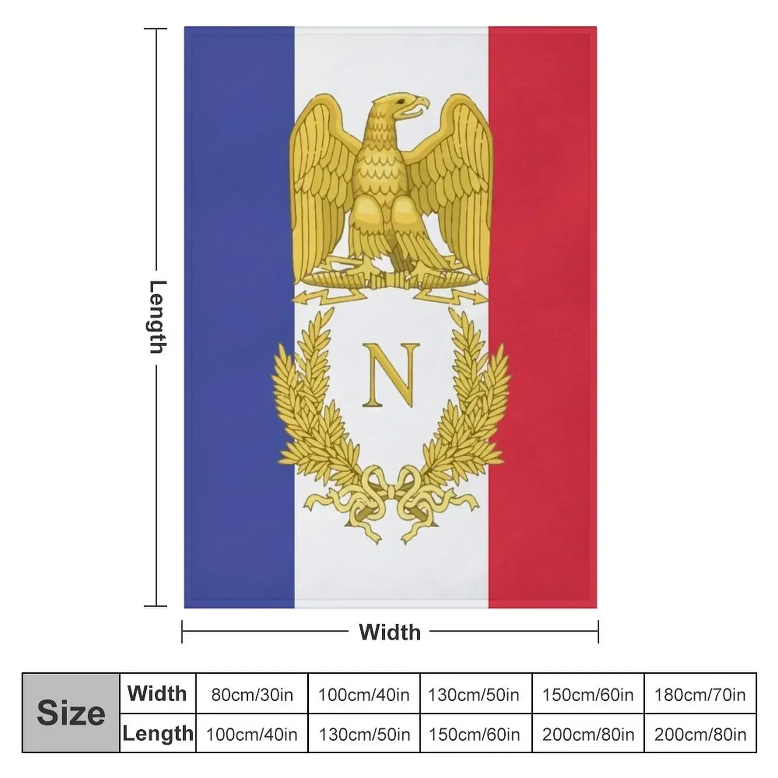 France napoleon flag - French Pride - Empire - Throw Blanket couch cozy soft plush fuzzy picnic outdoor blanket