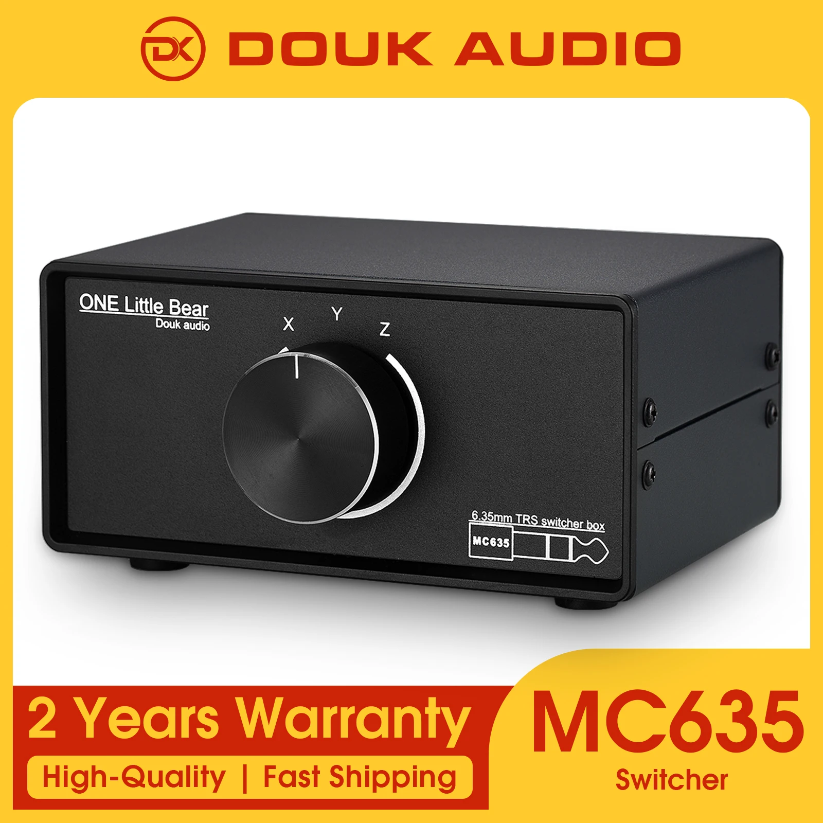 

Douk Audio Mini 3-way Mono / Stereo 1/4" 6.35mm TRS Audio Switcher Box Headphone Splitter for Guitar Amplifier