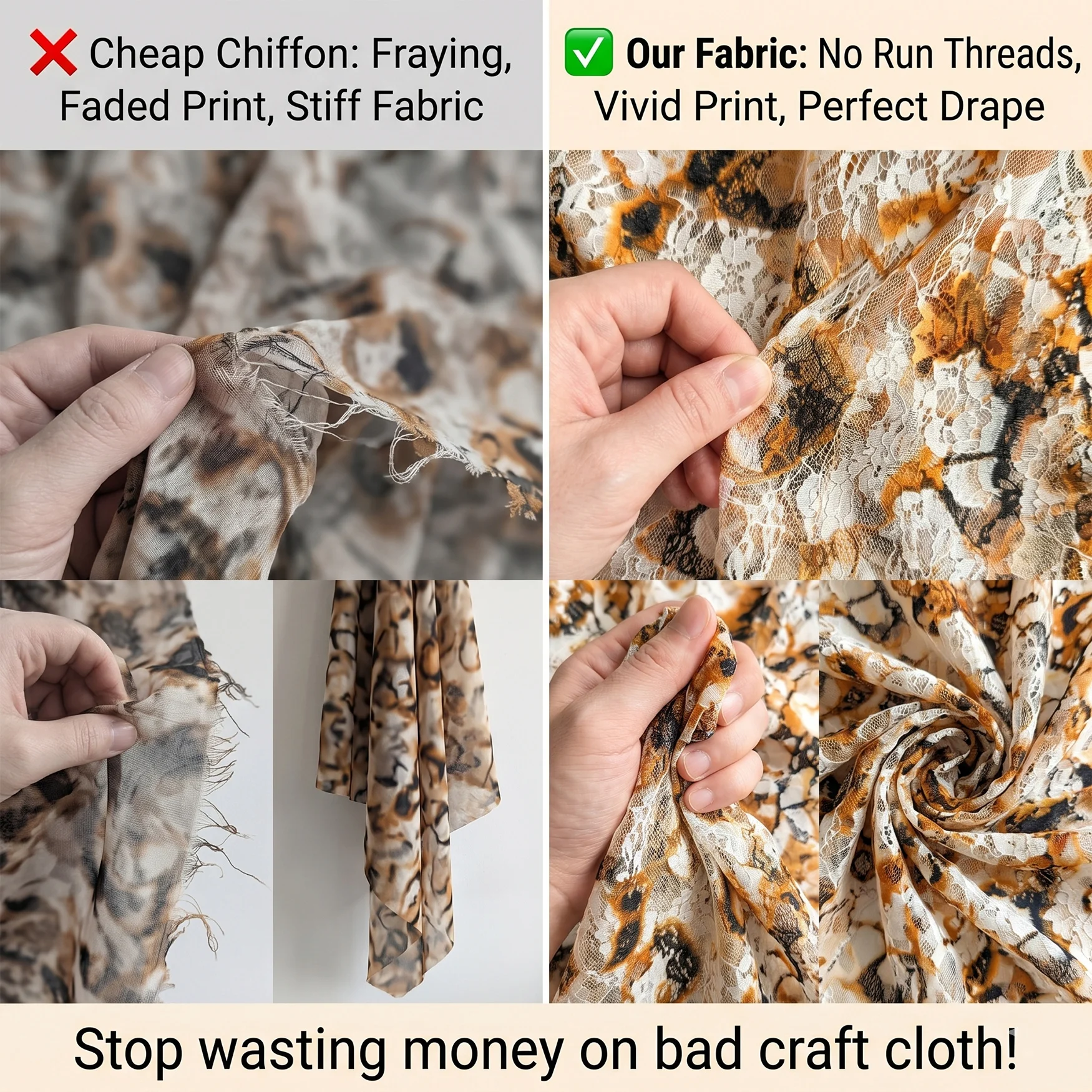Vintage-style scorched tulle rock-style lace fabric hand-dyed distressed sewing fabric DIY sewing supplies 50x150cm