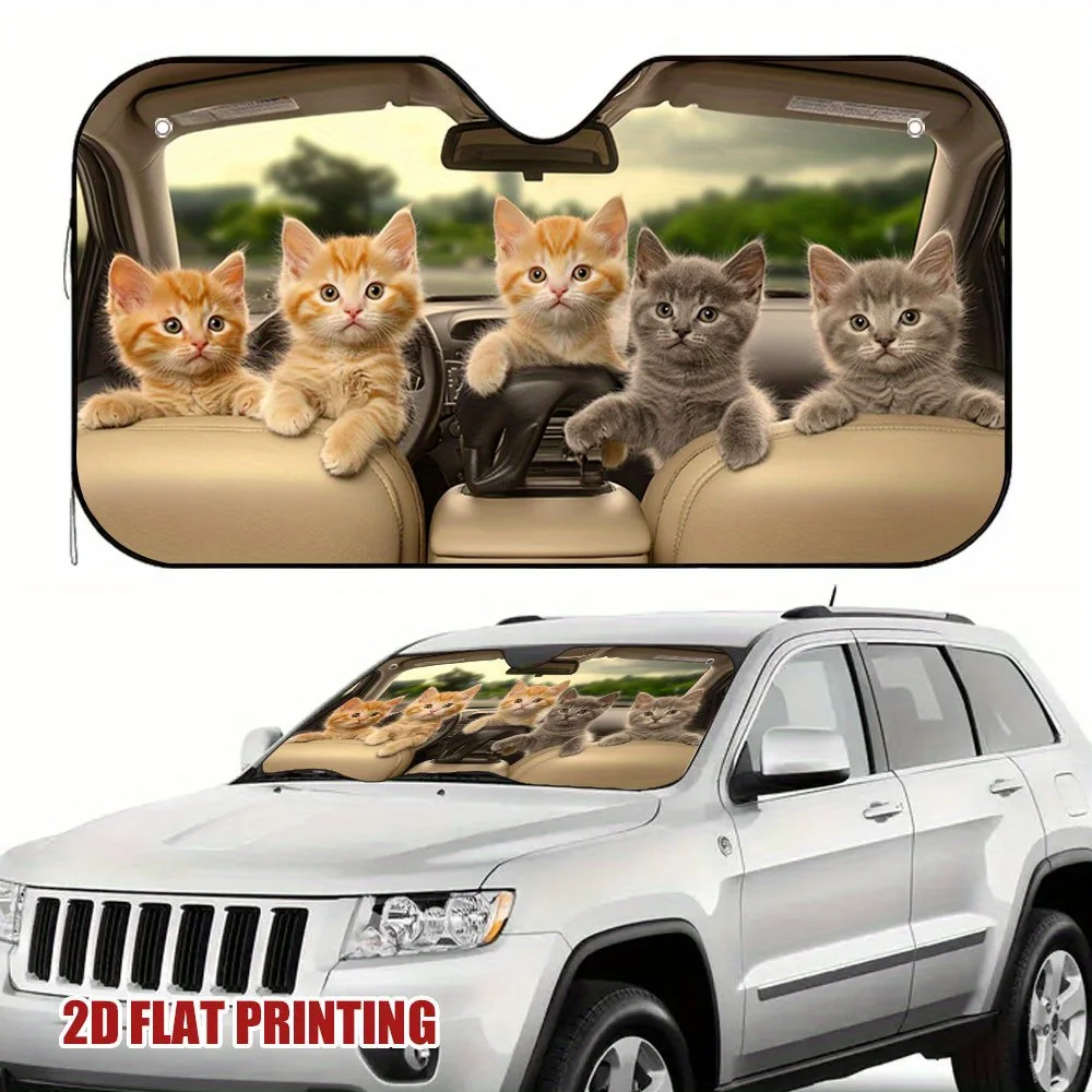 

1 шт. котята в автомобиле солнцезащитный козырек, лобовое стекло, семейный солнцезащитный козырек, автомобильные аксессуары, украшение, подарок для папы