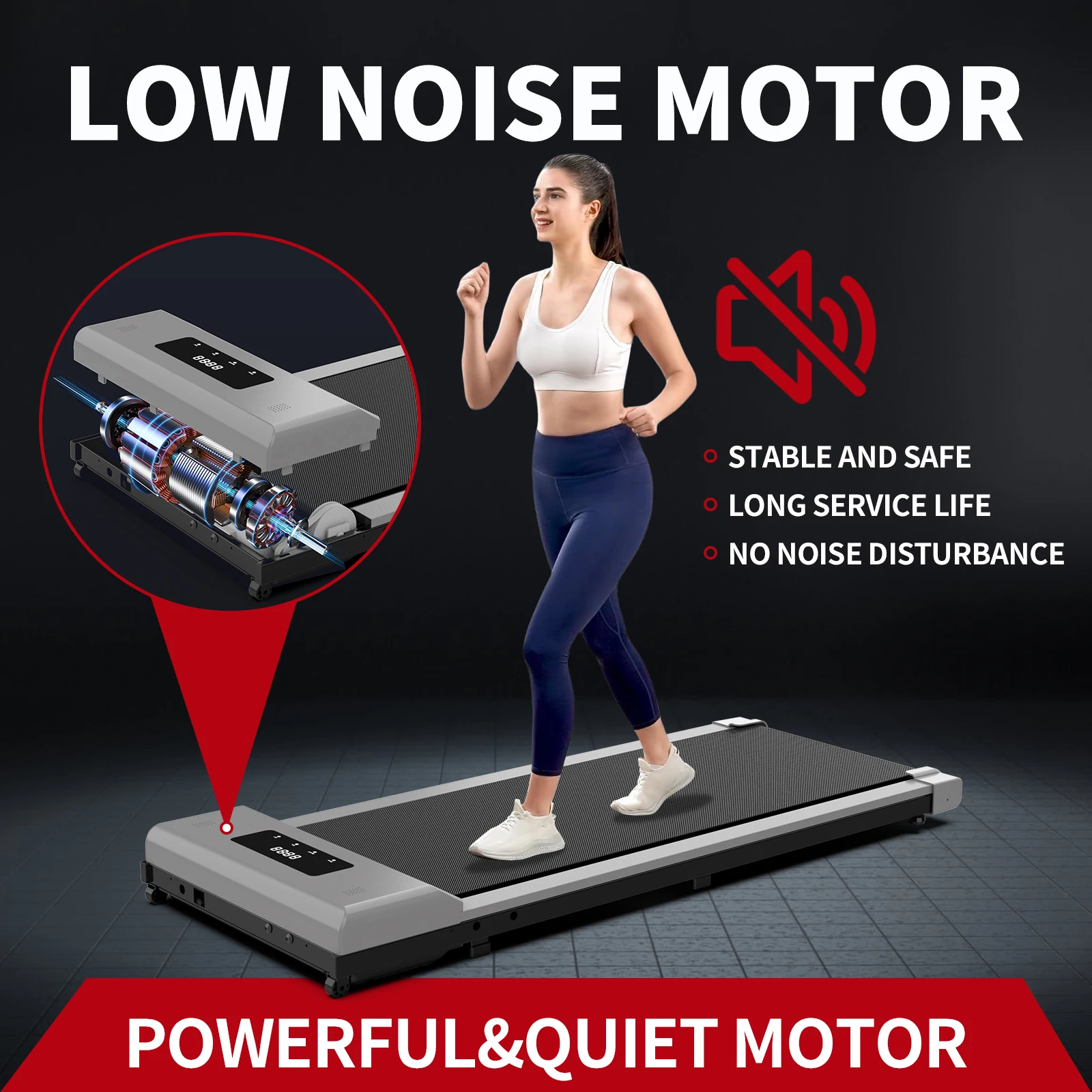 Folding Portable Walking Pad Mini Under Desk Treadmill Machine without Handle Running Fitness Manual Electric GYM For Home