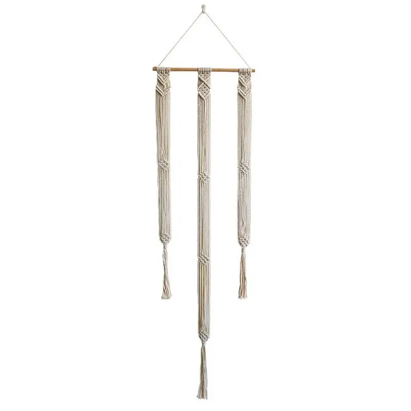 Nordic Style Boho Cotton Hanging Hat Organizer Display Rack Storage Cap Holder Scarf Hanger Macrame Tapestry Wall Decor