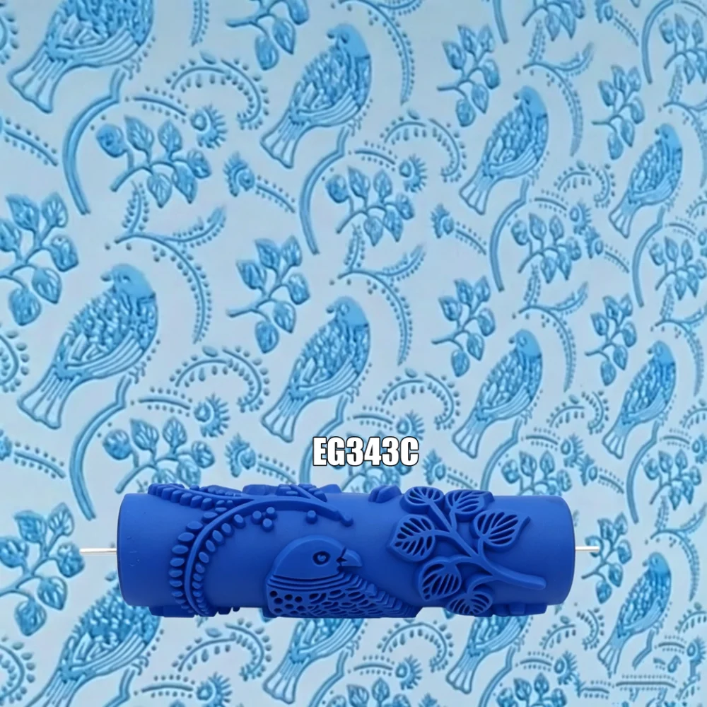 Smooth Coating Paint Roller Brush Texture Paint Tool Fine Detailing Roller Brush Tool Reusable Rubber Roller