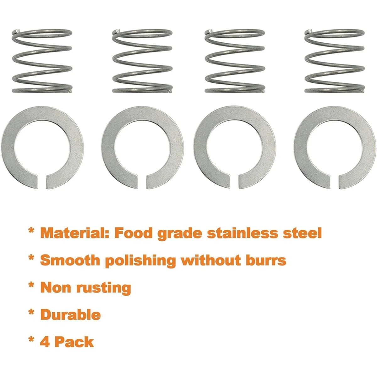 4PCS Spring and Washer for KitchenAid Mixer 3.5 Quarts to 7 Quarts Protect and Extend the Life Quick Install Accessorie