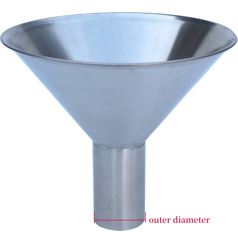Stainless Steel Feeding Hopper with Support Stand Vacuum Bag Sub-Packing Funnel Manual Filling Funnel with Bracket