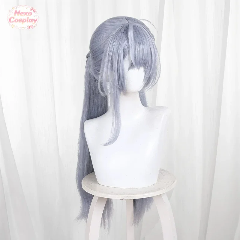 Zenless Zone Zero Velina Cosplay Wig Blue-Grey Twin Tails Middle Part NexoCosplay view 3