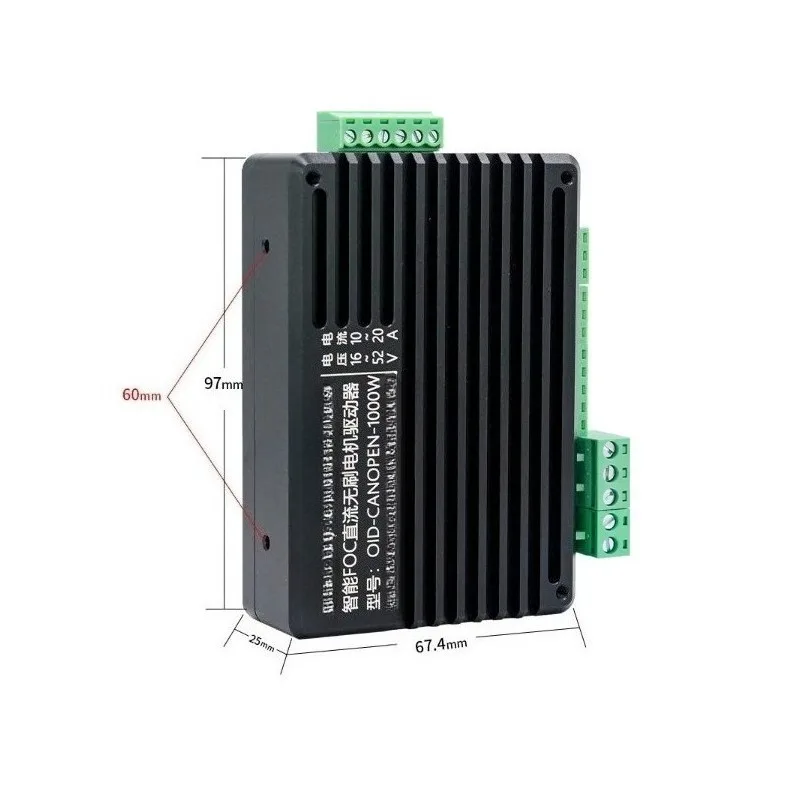 DC Brushless Motor Driver, Servo Motor Control Board, Support 485, CAN, Pulse, Potentiometer Analog Signal